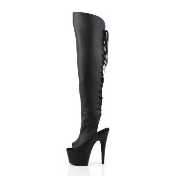 Černé nadkolenní kozačky na BDSM ADO3019/BPU/M Pleaser | ADORE-3019 Pleaser - z vnitřku Černé nadkolenní kozačky na BDSM ADO3019/BPU/M Pleaser | ADORE-3019 Pleaser - z vnitřku