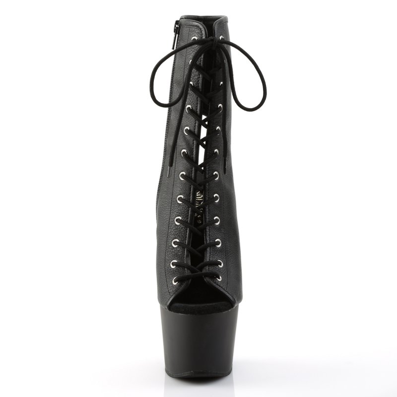 Černé go-go kotníčkové kozačky ADO1016/BPU/M | ADORE-1016 Pleaser - zepředu
