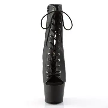 Černé go-go kotníčkové kozačky ADO1016/BPU/M | ADORE-1016 Pleaser - zepředu
