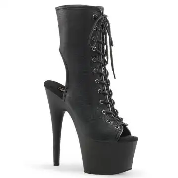 Černé go-go kotníčkové kozačky ADO1016/BPU/M | ADORE-1016 Pleaser