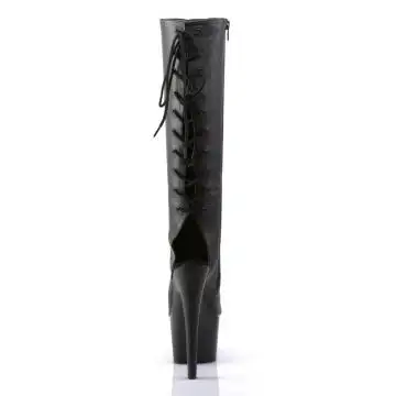 Černé matné go-go kozačky ADO2018/BPU/M Pleaser | ADORE-2018 Pleaser - zezadu