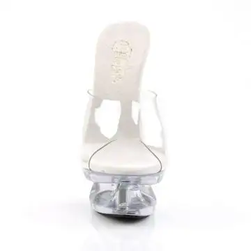 Průhledné pantofle na jehle ECP601/C/M Pleaser | ECLIPSE-601 Pleaser - zepředu
