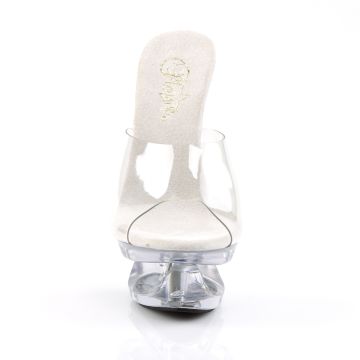 Průhledné pantofle na jehle ECP601/C/M Pleaser | ECLIPSE-601 Pleaser - zepředu Průhledné pantofle na jehle ECP601/C/M Pleaser | ECLIPSE-601 Pleaser - zepředu
