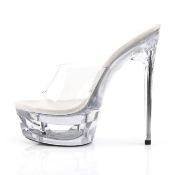 Průhledné pantofle na jehle ECP601/C/M Pleaser | ECLIPSE-601 Pleaser - z vnitřku Průhledné pantofle na jehle ECP601/C/M Pleaser | ECLIPSE-601 Pleaser - z vnitřku