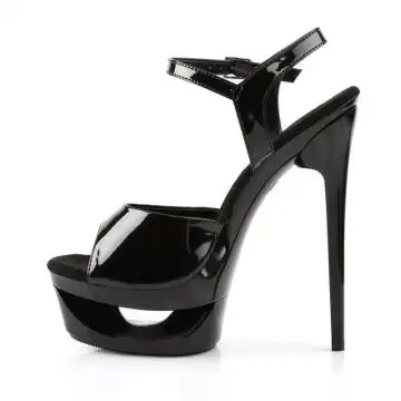 Černé sandály na jehle ECP609/B/M | ECLIPSE-609 Pleaser - z vnitřku