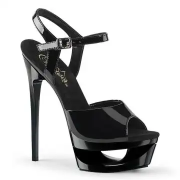 Černé sandály na jehle ECP609/B/M | ECLIPSE-609 Pleaser
