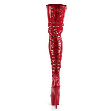 Červené sexy kozačky ADO3063/R/M | ADORE-3063 Pleaser - zezadu