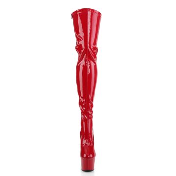 Červené sexy kozačky ADO3063/R/M | ADORE-3063 Pleaser - zepředu