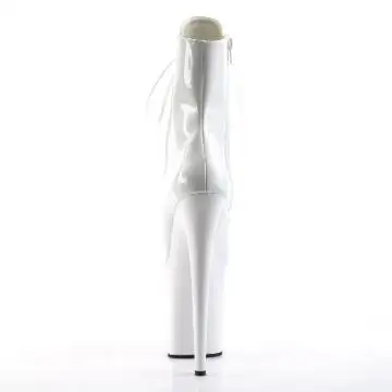 Bílé sexy kozačky FLAM1021/W/M | FLAMINGO-1021 Pleaser - zezadu