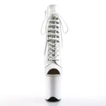 Bílé sexy kozačky FLAM1021/W/M | FLAMINGO-1021 Pleaser - zepředu