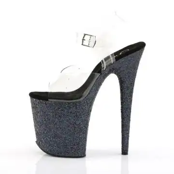 Černé sexy sandály na extra podpatku FLAM808LG/C/BG | FLAMINGO-808LG Pleaser - z vnitřku