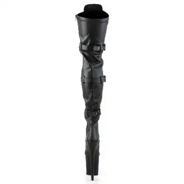 Černé matné erotické kozačky FLAM3028/BPU/M | FLAMINGO-3028 Pleaser - zezadu