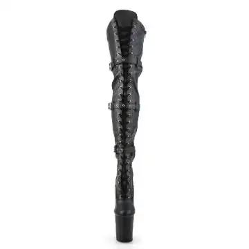 Černé matné erotické kozačky FLAM3028/BPU/M | FLAMINGO-3028 Pleaser - zepředu