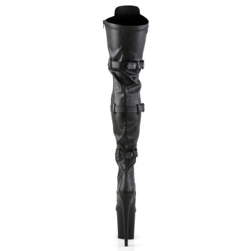 Černé matné erotické kozačky FLAM3028/BPU/M | FLAMINGO-3028 Pleaser - zezadu Černé matné erotické kozačky FLAM3028/BPU/M | FLAMINGO-3028 Pleaser - zezadu