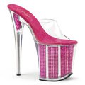 Růžové pantofle na extrémně vysokém podpatku FLAMINGO-801SRS/C/FS