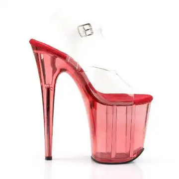 Červené sexy boty na extrémním podpatku FLAM808T/C/R | FLAMINGO-808T Pleaser - z vnějšku