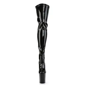 Černé sexy kozačky na extrémním podpatku FLAM3063/B/M | FLAMINGO-3063 Pleaser - zepředu