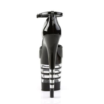 Černé sexy sandály FLAMINGO-889LN FLAM889LN/B/M Pleaser - zezadu