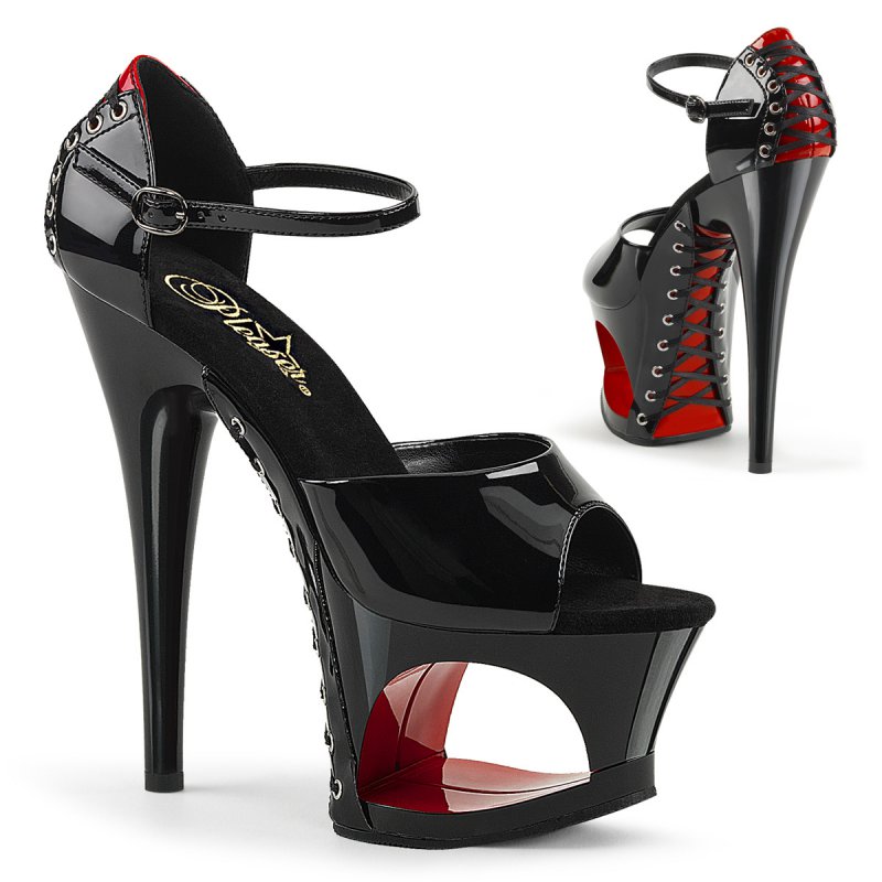 Extravagantní sexy boty MOON760FH/B-R/B | MOON-760FH Pleaser
