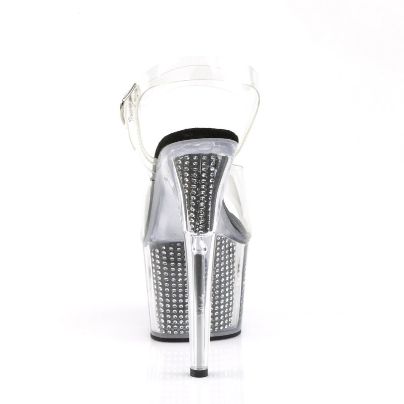 Sexy boty Pleaser s ozdobnými kamínky ADO708SRS/C/B | ADORE-708SRS Pleaser - zezadu