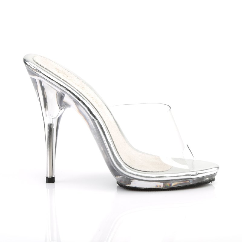 Pózovací průhledné pantofle POISE501/C/M | POISE-501 Fabulicious - z vnějšku