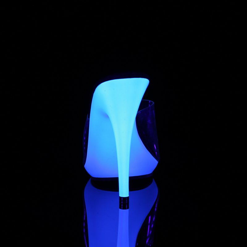 Modré pantofle POISE501UV/C/NBL | POISE-501UV Pleaser - zezadu