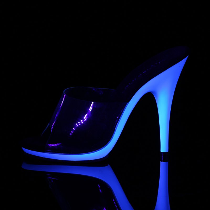 Modré pantofle POISE501UV/C/NBL | POISE-501UV Pleaser - z vnitřku
