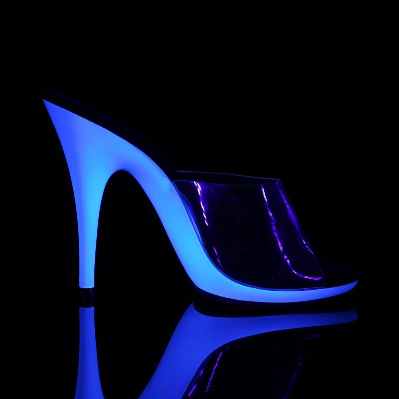 Modré pantofle POISE501UV/C/NBL | POISE-501UV Pleaser - z vnějšku