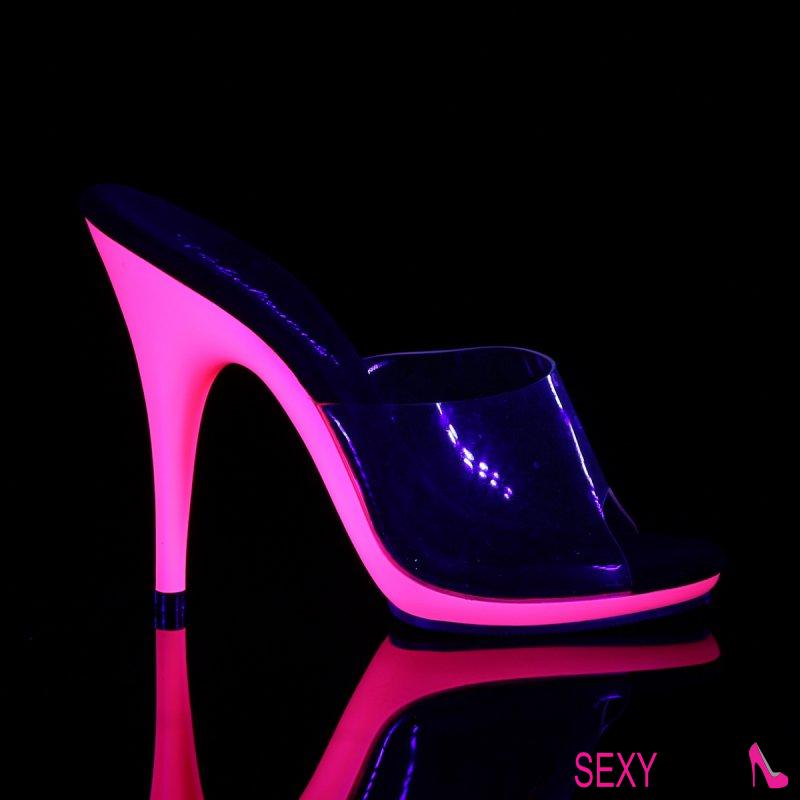 POISE-501UV Růžové svítící pózovací pantofle