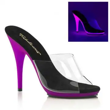 Fialové svítící pózovací pantofle POISE501UV/C/NPP