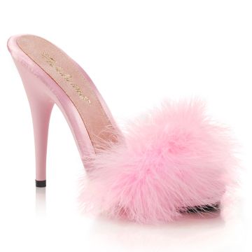 Světle růžové pantofle s chmýřím POISE501F/BPSA/M | POISE-501F Fabulicious Světle růžové pantofle s chmýřím POISE501F/BPSA/M | POISE-501F Fabulicious