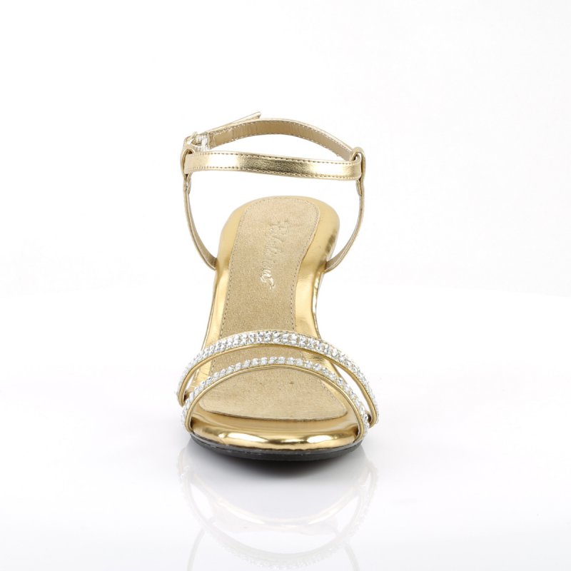 Zlaté sandálky BEL316/GMPU/C | BELLE-316 Fabulicious - zepředu