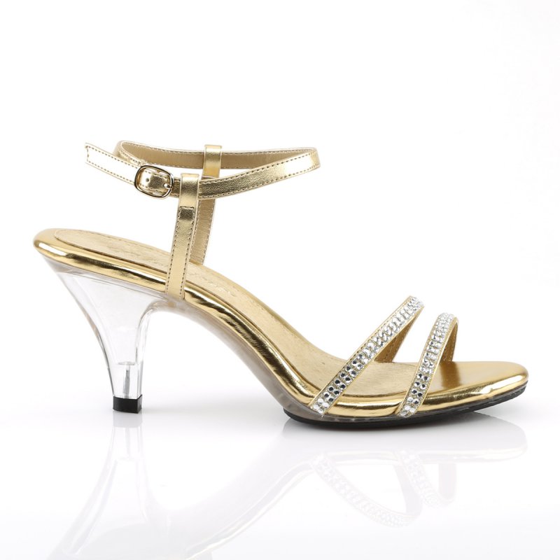 Zlaté sandálky BEL316/GMPU/C | BELLE-316 Fabulicious - z vnějšku