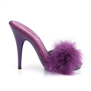 Fialové pantofle s labutěnkou POISE501F/PPSA/M | POISE-501F Fabulicious - z vnějšku