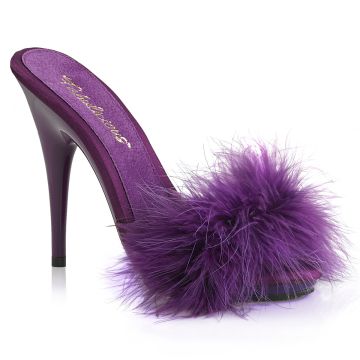 Fialové pantofle s labutěnkou POISE501F/PPSA/M | POISE-501F Fabulicious Fialové pantofle s labutěnkou POISE501F/PPSA/M | POISE-501F Fabulicious