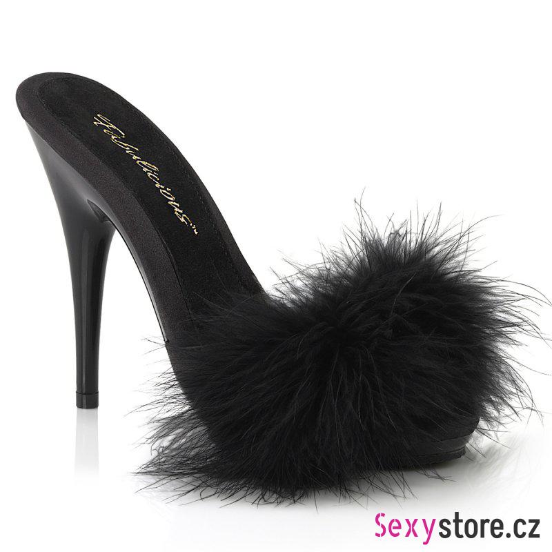 Černé sexy pantofle POISE501F/BSA/M