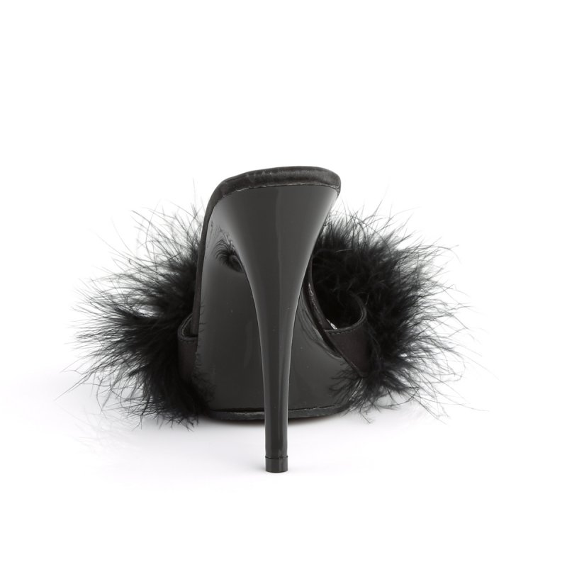Černé sexy pantofle POISE501F/BSA/M | POISE-501F Fabulicious - zezadu
