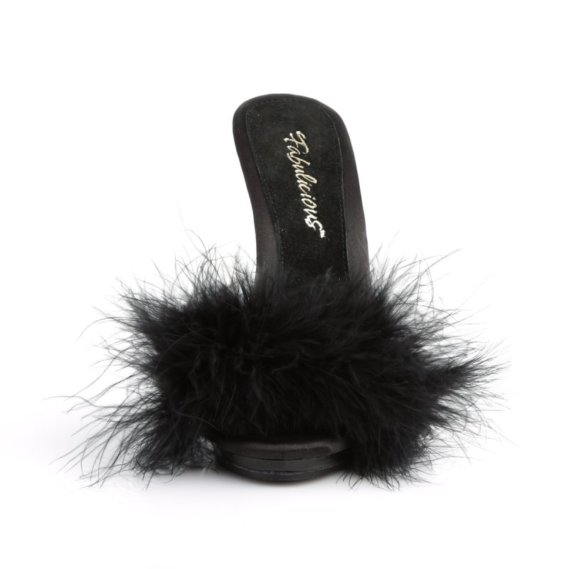 Černé sexy pantofle POISE501F/BSA/M | POISE-501F Fabulicious - zepředu