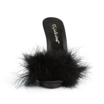 Černé sexy pantofle POISE501F/BSA/M | POISE-501F Fabulicious - zepředu