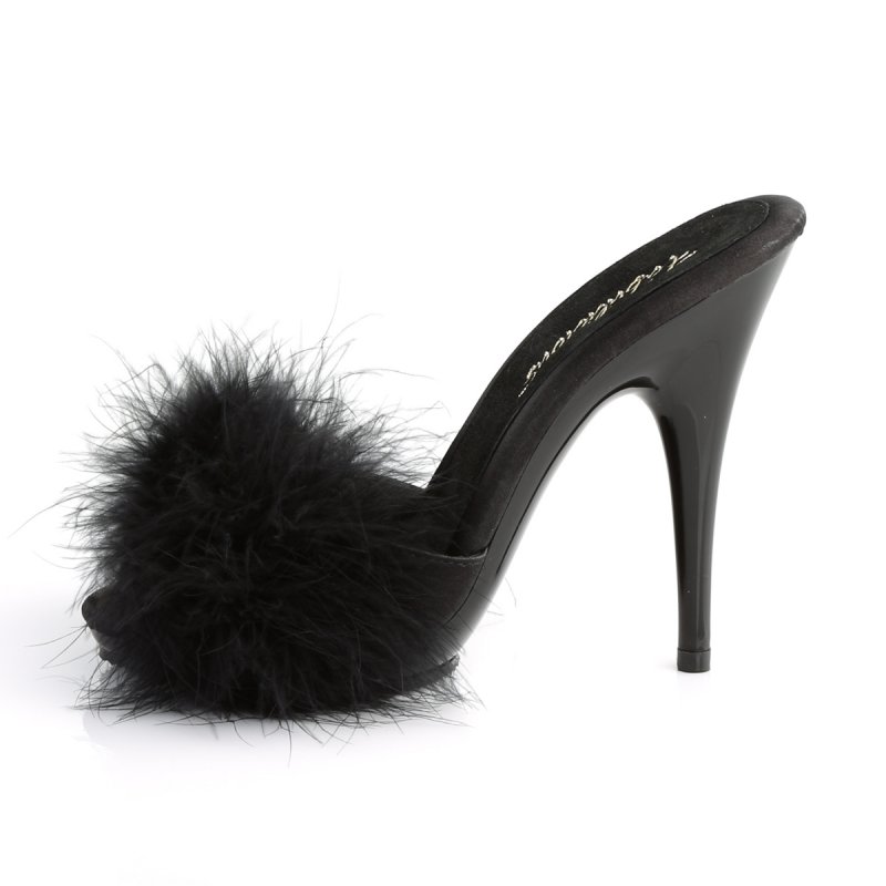 Černé sexy pantofle POISE501F/BSA/M | POISE-501F Fabulicious - z vnitřku