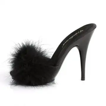 Černé sexy pantofle POISE501F/BSA/M | POISE-501F Fabulicious - z vnitřku