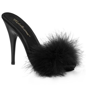 Akce a slevy | Černé sexy pantofle POISE501F/BSA/M Fabulicious