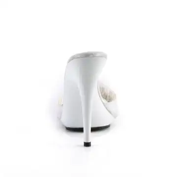 Sexy bílé pantoflíčky s chmýřím POISE501F/WSA/M | POISE-501F Fabulicious - zezadu