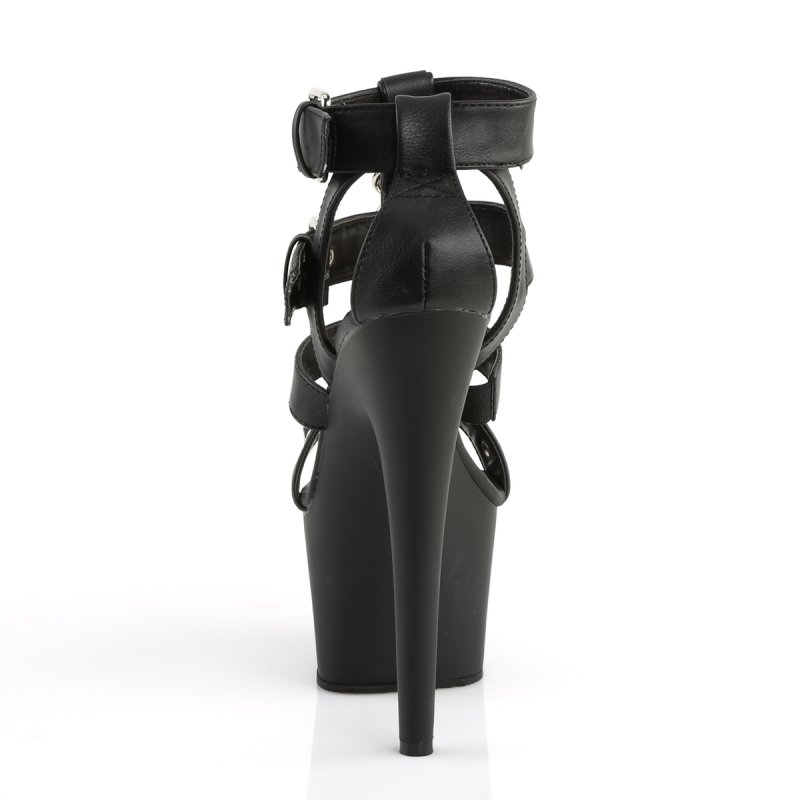 Černé páskové boty ADORE-758 ADO758/BPU/M | ADORE-758 Pleaser - zezadu