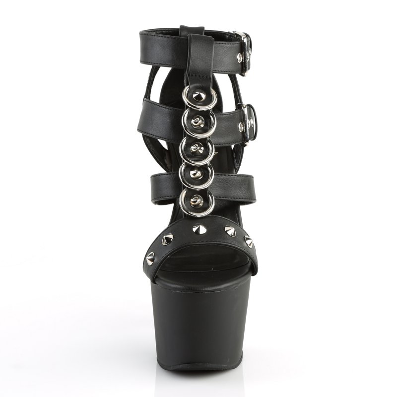 Černé páskové boty ADORE-758 ADO758/BPU/M | ADORE-758 Pleaser - zepředu