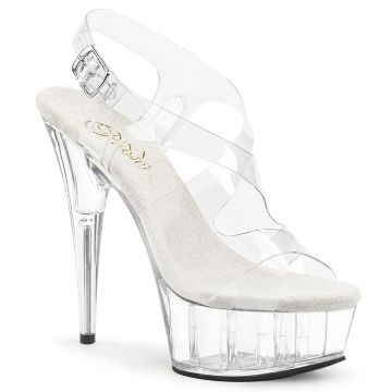Průhledné páskové sexy sandály DELIGHT-630 DEL630/C/M Pleaser