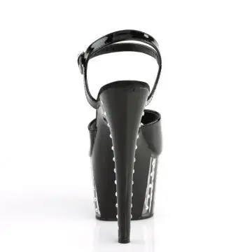 Černé sexy boty ADO709VLRS/B/M | ADORE-709VLRS Pleaser - zezadu