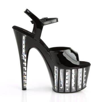 Černé sexy boty ADO709VLRS/B/M | ADORE-709VLRS Pleaser - z vnějšku Černé sexy boty ADO709VLRS/B/M | ADORE-709VLRS Pleaser - z vnějšku