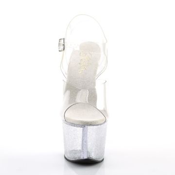 Průhledné sexy sandály na vysokém podpatku SKY308MG/C/M | SKY-308MG Pleaser - zepředu