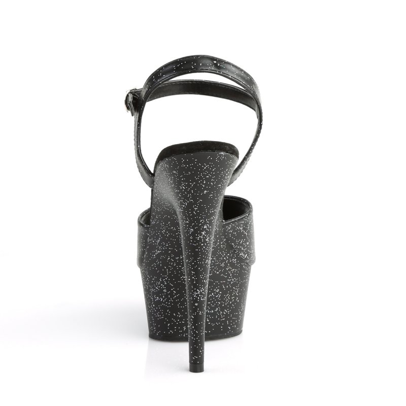 Černé sexy boty na vysokém podpatku KISS209MMG/BPU/M | KISS-209MMG Pleaser - zezadu